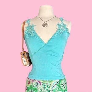 Bisou Bisou Aqua Lace Camisole